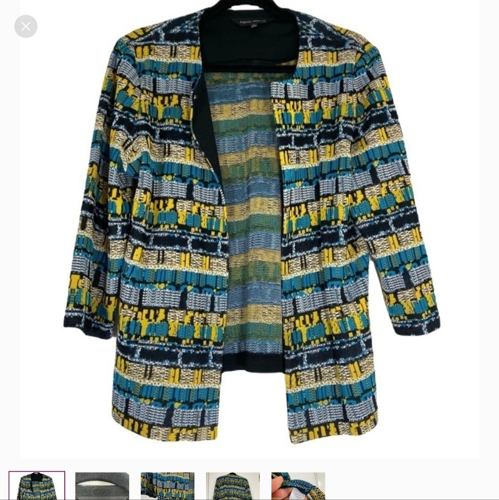 Ming Wang Open Front Topper Blazer